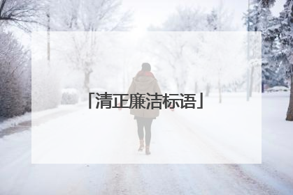 清正廉洁标语