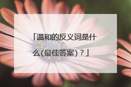 温和的反义词是什么(最佳答案)?