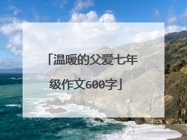 温暖的父爱七年级作文600字