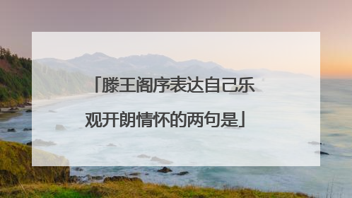 滕王阁序表达自己乐观开朗情怀的两句是