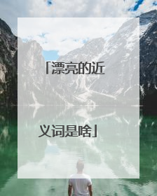 漂亮的近义词是啥