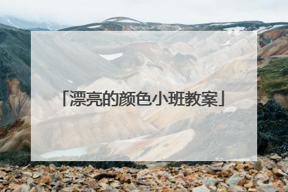 漂亮的颜色小班教案