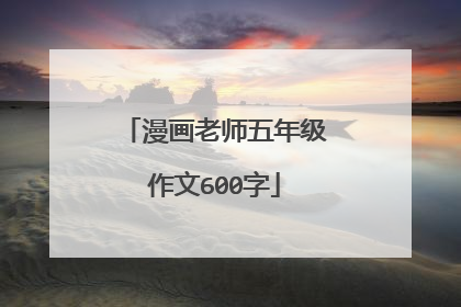 漫画老师五年级作文600字
