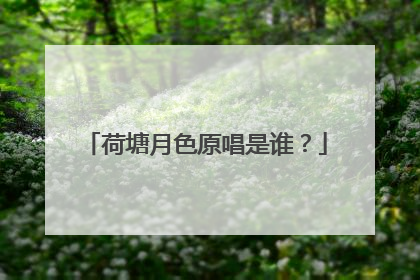 荷塘月色原唱是谁？