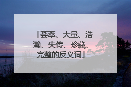 荟萃、大量、浩瀚、失传、珍藏、完整的反义词