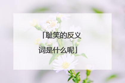 耻笑的反义词是什么呢