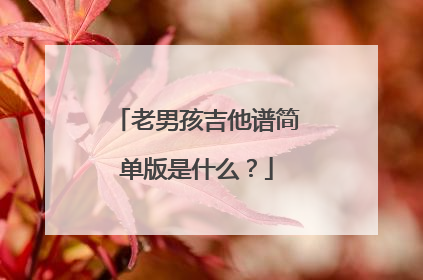 老男孩吉他谱简单版是什么？