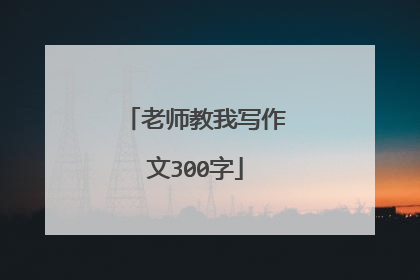 老师教我写作文300字