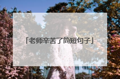 老师辛苦了简短句子