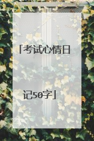 考试心情日记50字