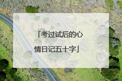 考过试后的心情日记五十字