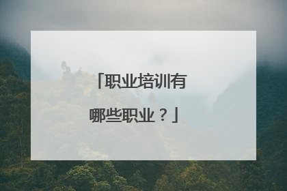 职业培训有哪些职业？