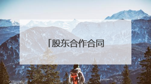 股东合作合同协议书模板