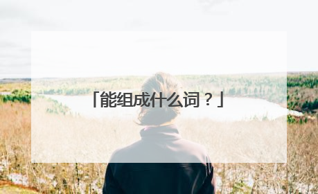 能组成什么词?