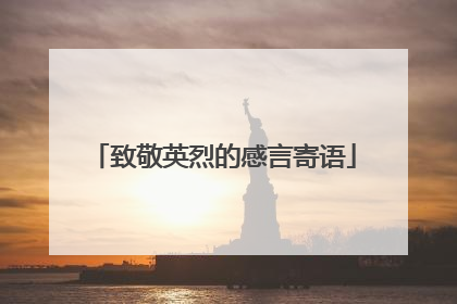 致敬英烈的感言寄语
