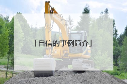 自信的事例简介