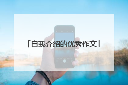 自我介绍的优秀作文