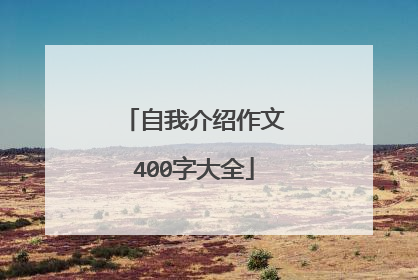 自我介绍作文400字大全