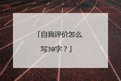 自我评价怎么写30字？