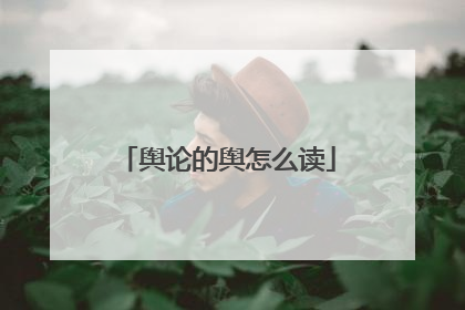 舆论的舆怎么读