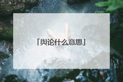 舆论什么意思