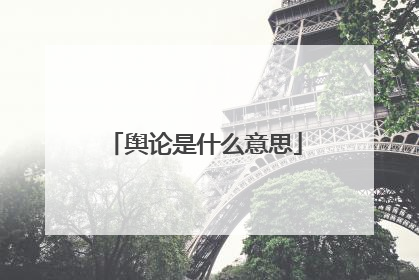 舆论是什么意思