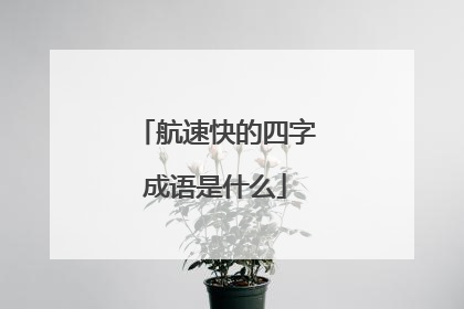 航速快的四字成语是什么