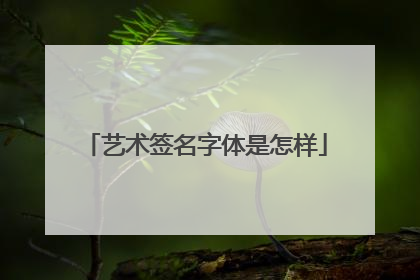 艺术签名字体是怎样