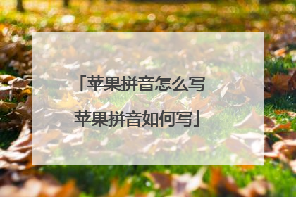 苹果拼音怎么写 苹果拼音如何写