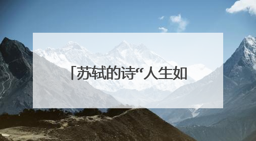 苏轼的诗“人生如逆旅，我亦是行人。”本意是什么？有什么深层次的含义？