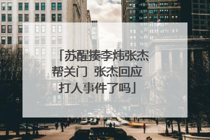 苏醒揍李炜张杰帮关门 张杰回应打人事件了吗