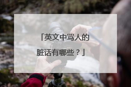 英文中骂人的脏话有哪些？