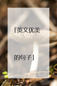 英文优美的句子