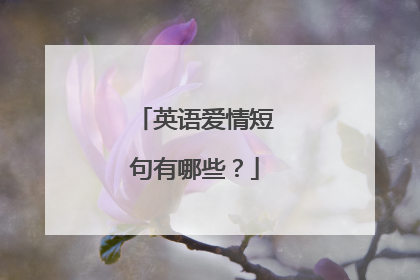 英语爱情短句有哪些?