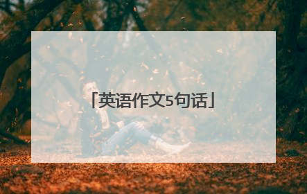 英语作文5句话