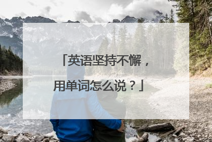 英语坚持不懈，用单词怎么说？