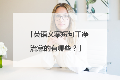 英语文案短句干净治愈的有哪些？