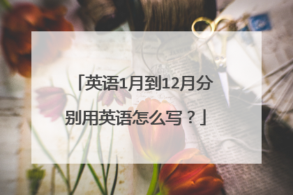 英语1月到12月分别用英语怎么写？