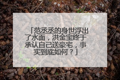 范丞丞的身世浮出了水面，洪金宝终于承认自己送豪宅，事实到底如何？