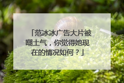 范冰冰广告大片被嘲土气，你觉得她现在的情况如何？