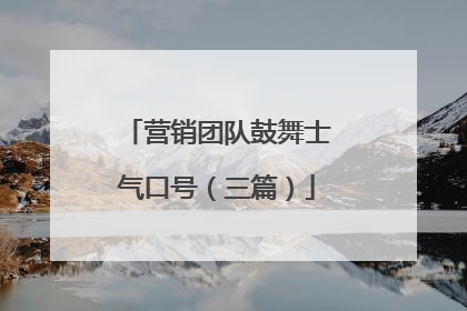营销团队鼓舞士气口号（三篇）