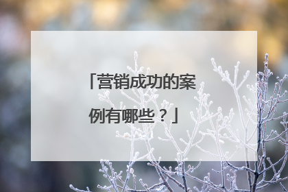 营销成功的案例有哪些？