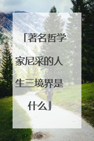 著名哲学家尼采的人生三境界是什么