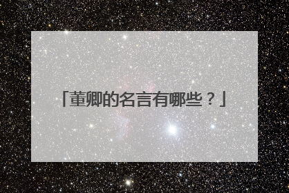 董卿的名言有哪些?