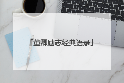 董卿励志经典语录