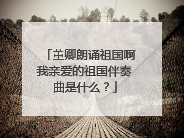 董卿朗诵祖国啊我亲爱的祖国伴奏曲是什么？
