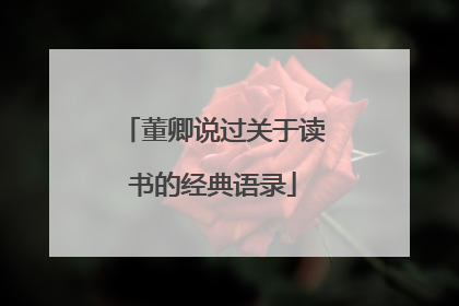 董卿说过关于读书的经典语录