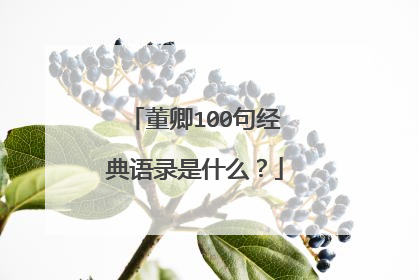 董卿100句经典语录是什么？