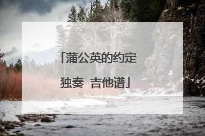 蒲公英的约定 独奏 吉他谱