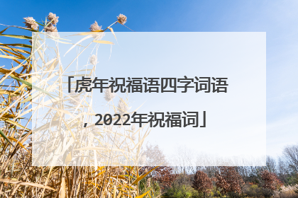 虎年祝福语四字词语，2022年祝福词